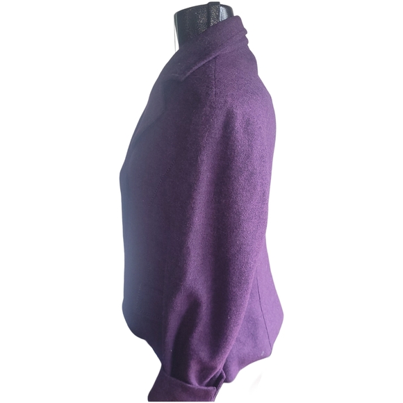 Steilmann Plum Colored Wool Blend Blazer 10 - Picture 5 of 7